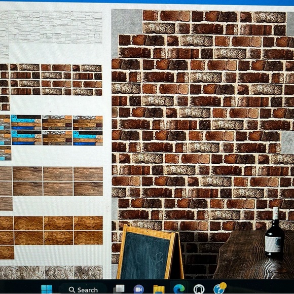 Faux Brick Self Adhesive Wall Sticker Red Brick - Picture 5 of 12